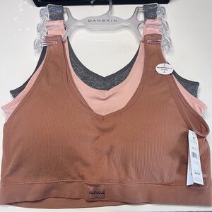 DANSKIN Knit Bralettes - 3 pack